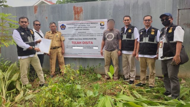 DJP Sulselbartra sita aset tersangka berinisial HW di Kolaka (Foto: Istimewa).