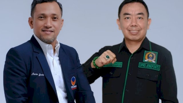 Ketua DPC Nasdem Jeneponto, Paris Yasir (Kiri) dan Ketua DPC Partai PPP Jeneponto , Imam Taufiq Bohari (Kanan)