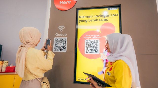 Gerai baru IM3 dengan konsep baru dan layanan digital (Foto: Istimewa)