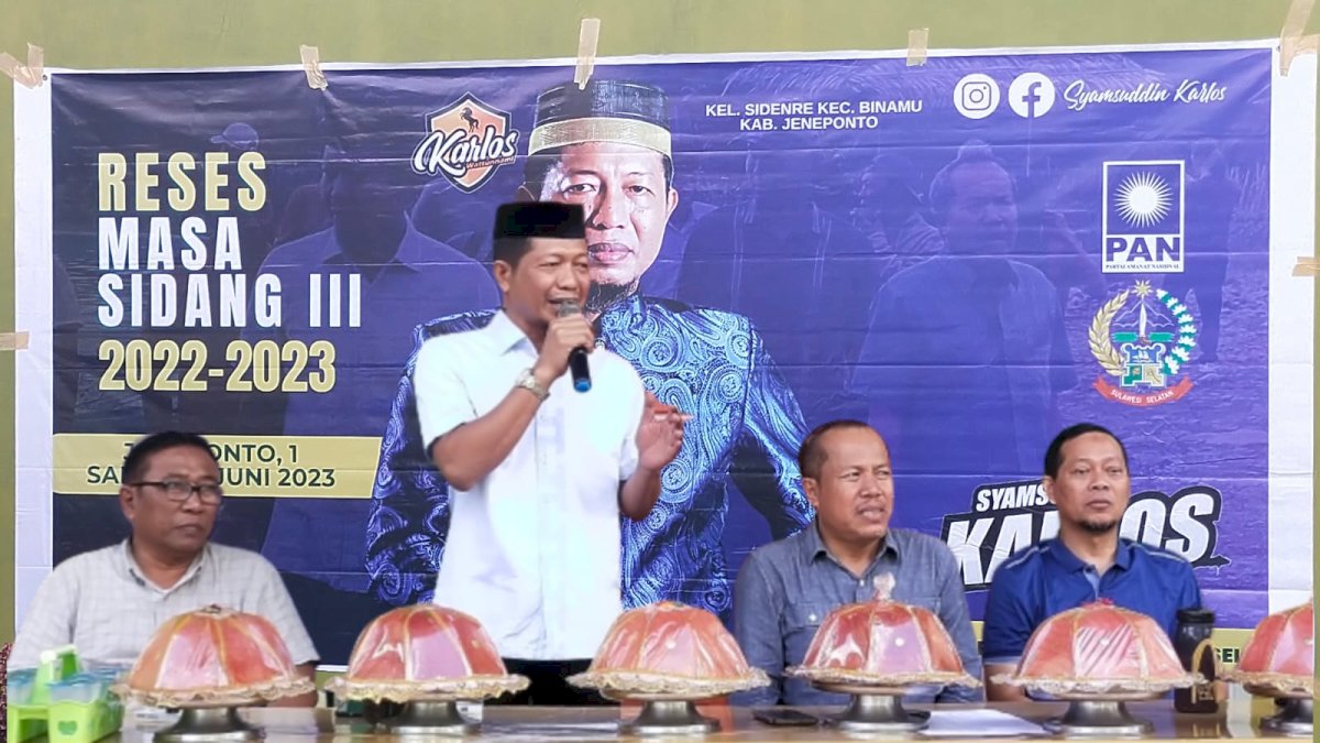 Reses Masa Sidang  III di Jeneponto, Syamsuddin Karlos Serap Aspirasi Masyarakat Sidenre