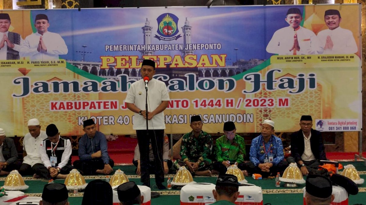 Pimpin Pelepasan Calon Jemaah Haji, Ini Pesan Wabup Jeneponto