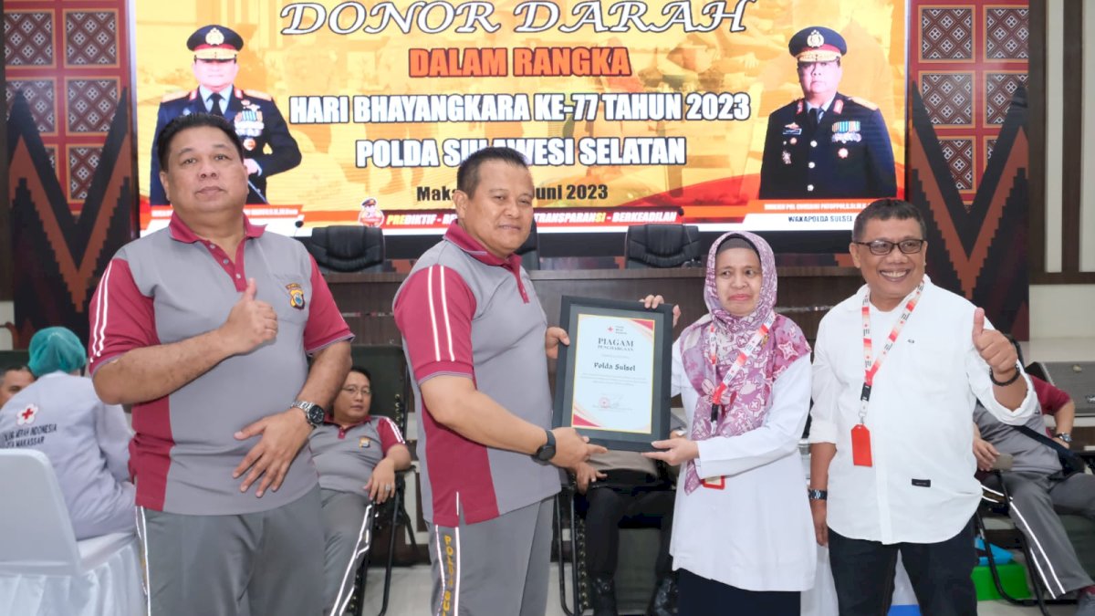 Polda Sulsel Berhasil Kumpulkan 422 Kantong Darah