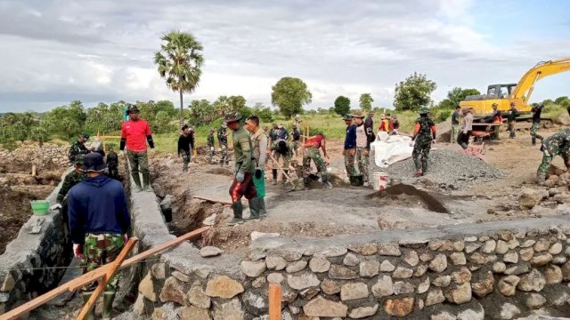 Beginilah suasana di Lokasi TMMD Ke-116 Kodim 1425 Jeneponto (Dedi/sulselsatu)