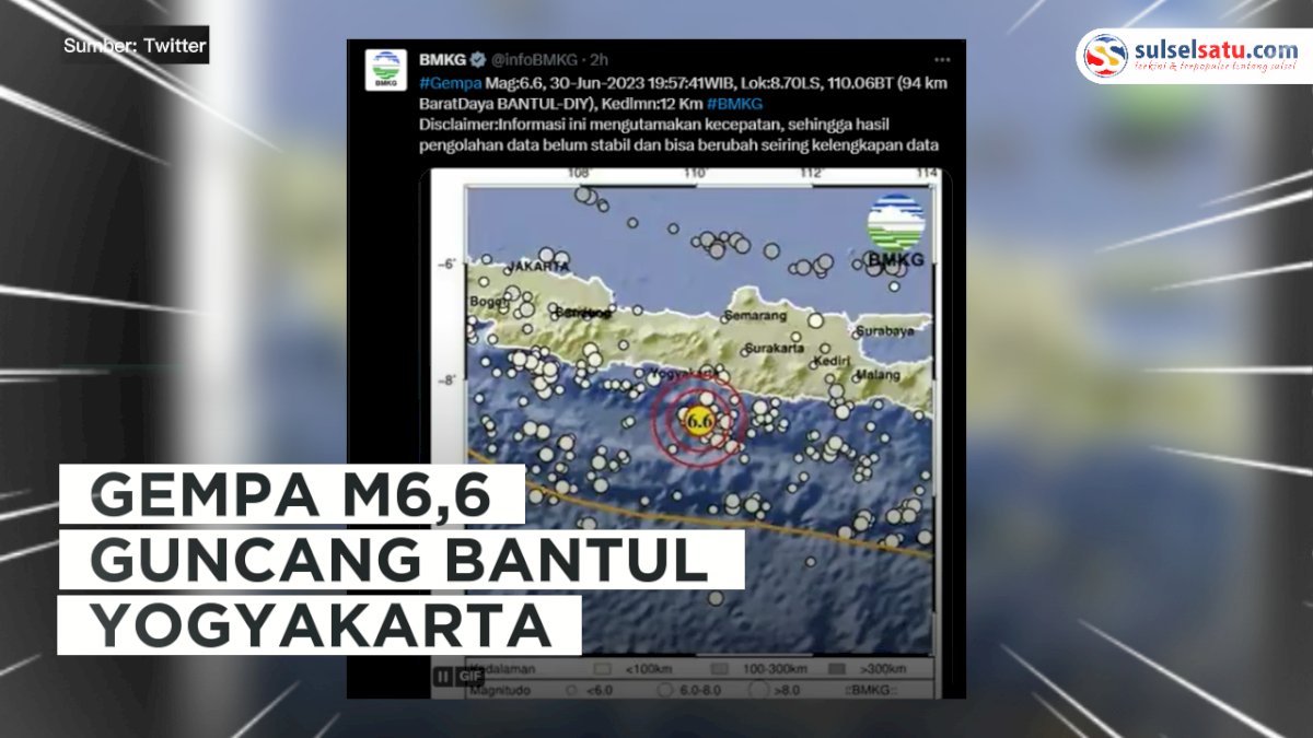 VIDEO: Gempa M6,6 Guncang Bantul Yogyakarta