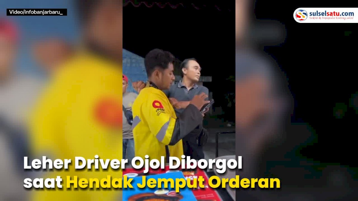 VIDEO: Viral, Leher Seorang Driver Ojol Diborgol saat Hendak Jemput Orderan