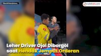 VIDEO: Viral, Leher Seorang Driver Ojol Diborgol saat Hendak Jemput Orderan