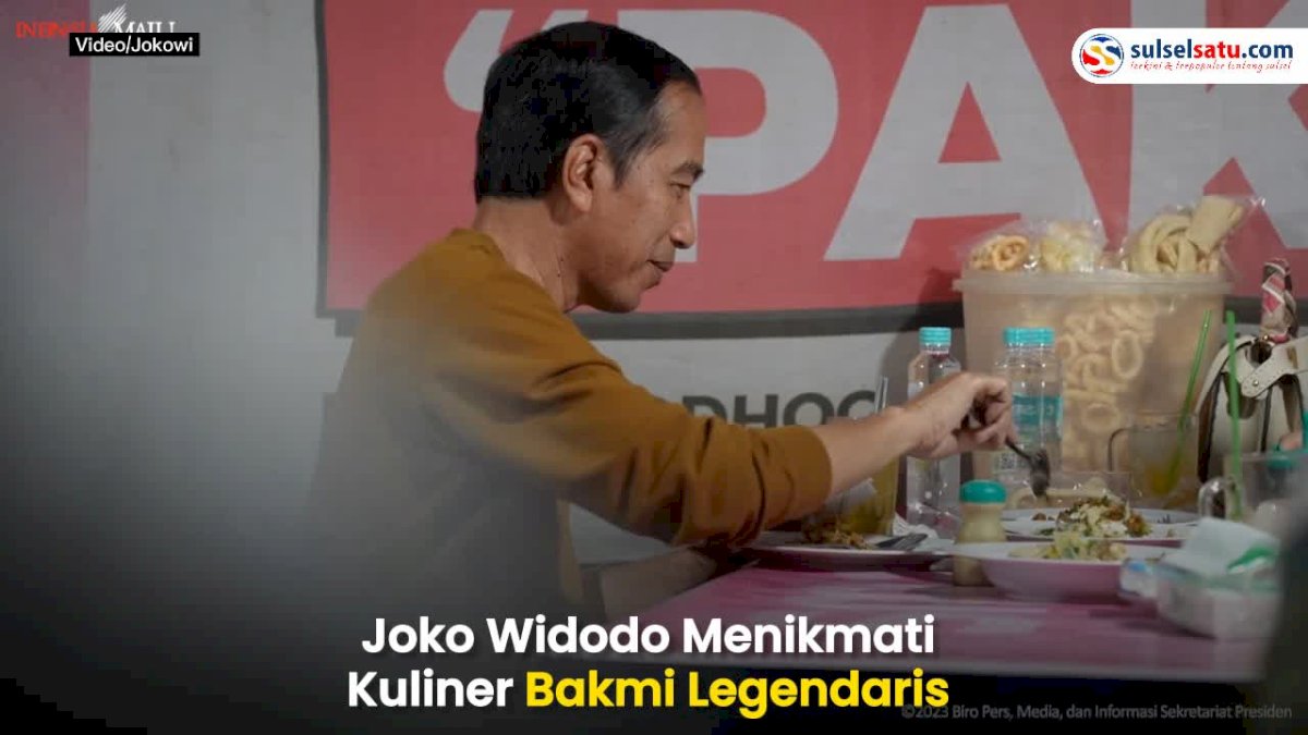 VIDEO: Momen saat Presiden Joko Widodo Menikmati Kuliner Bakmi Legendaris bersama Kaesang