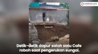 VIDEO: Detik-detik Dapur Roboh saat Pengerukan Sungai di Palopo
