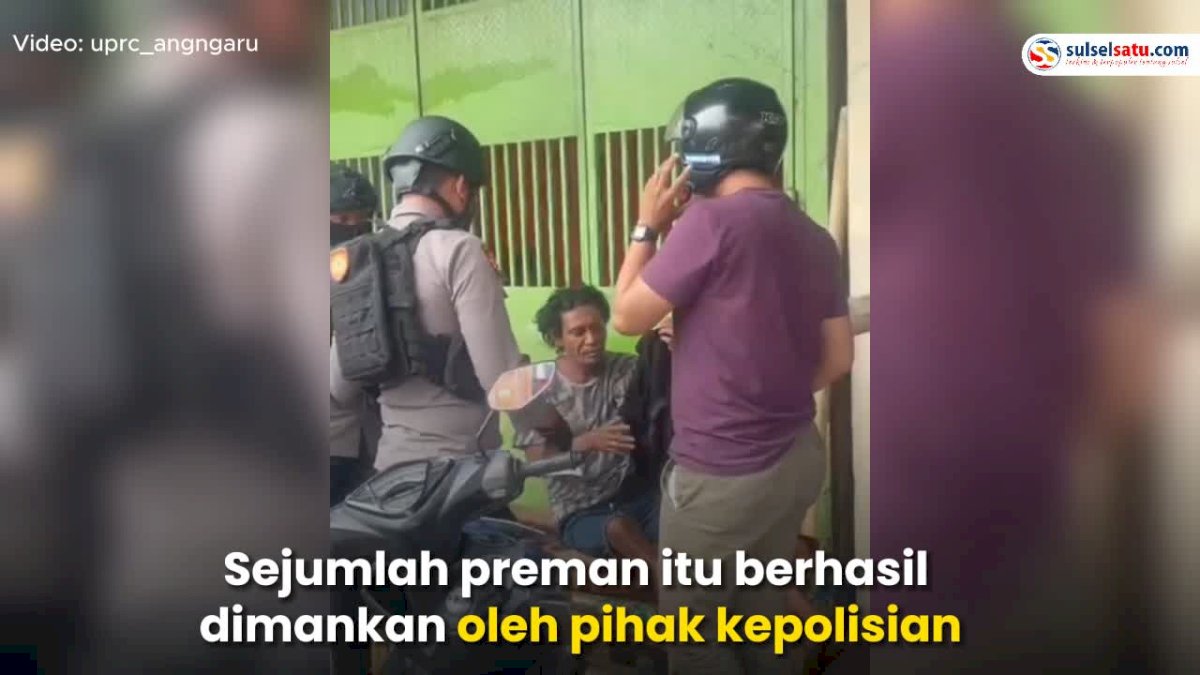 VIDEO: Sekelompok Preman di Makassar yang Palak Sopir Taksi Online Diamankan