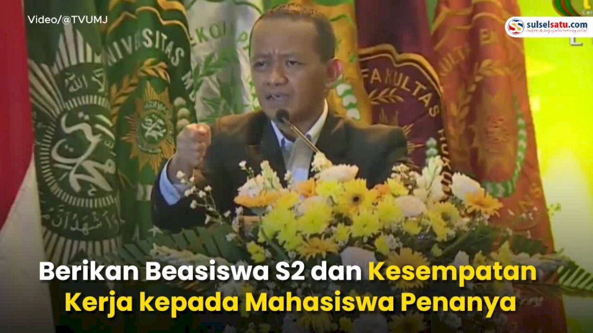 VIDEO: Menteri Bahlil Lahadalia Berikan Beasiswa S2 dan Kesempatan Kerja kepada Mahasiswa Penanya