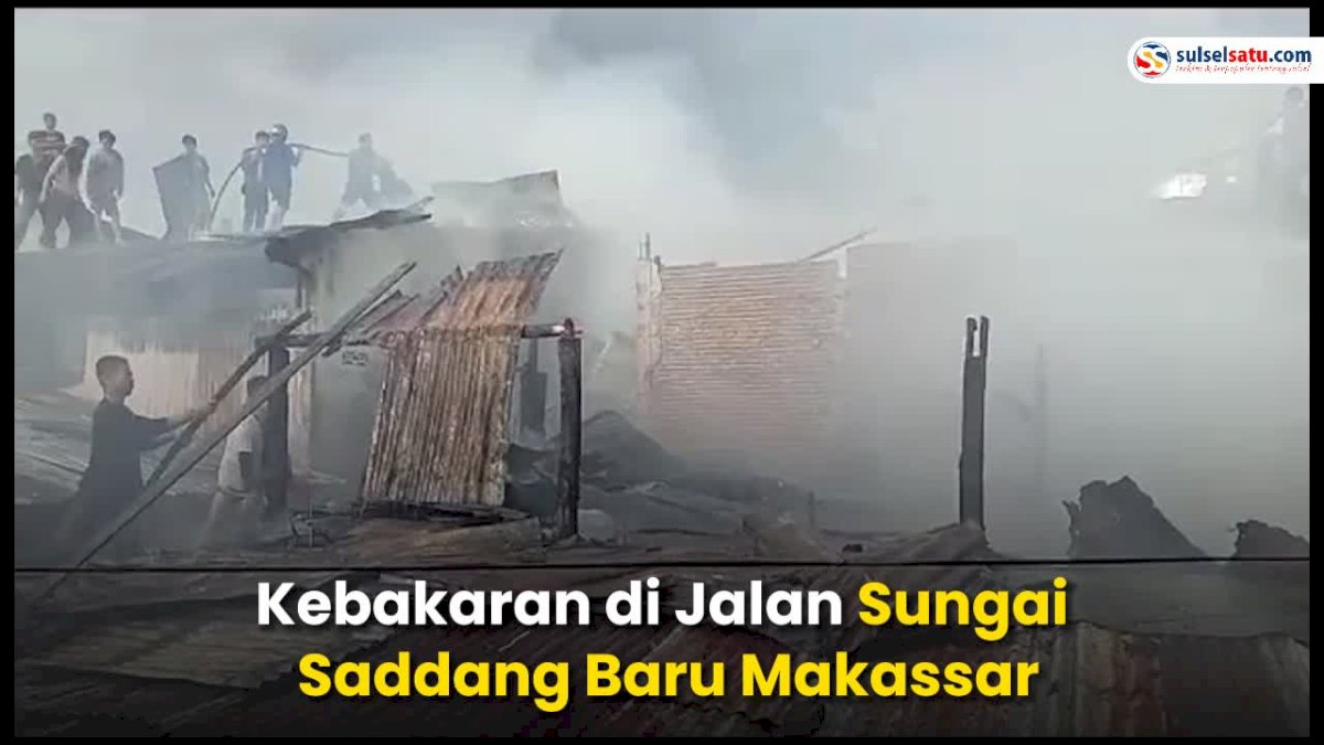 VIDEO: Kebakaran di Jalan Sungai Saddang Baru Makassar