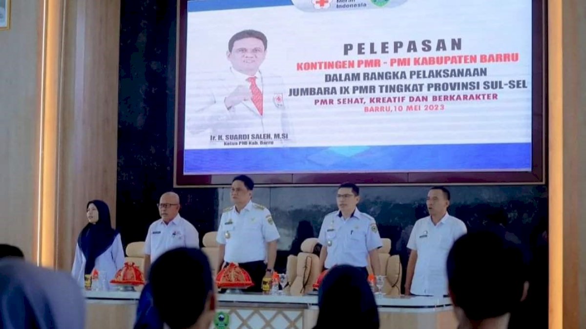 Bupati Barru Suardi Saleh Lepas Peserta Kontingen Jumbara IX