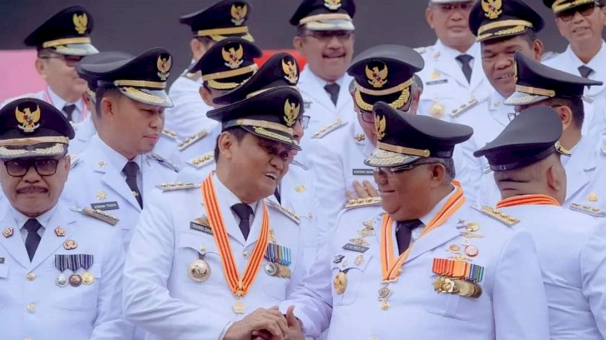 Bupati Barru Suardi Saleh Hadiri Upacara Hari Otonomi Daerah di Makassar