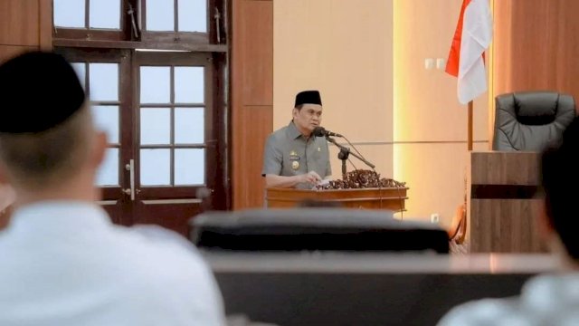 Penyerahan Laporan Keterangan Pertanggungjawaban (LKPJ) Bupati Barru Tahun Anggaran 2022 di Ruang Rapat DPRD Kabupaten Barru (Foto: Istimewa).