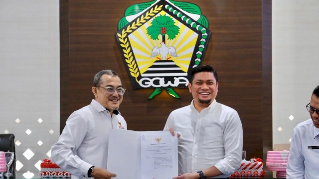 Pemkab Gowa mendapatkan penilaian zona hijau unutk pelayanan publik dari Ombudsman Sulsel (Foto: Istimewa).