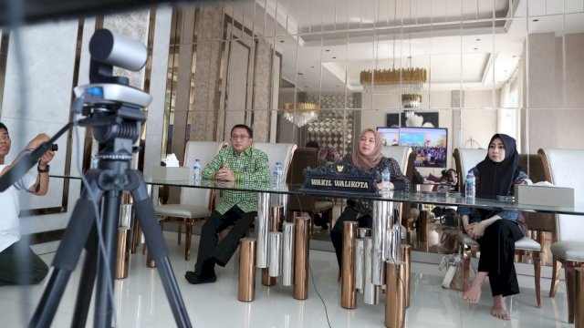 Wakil Wali Kota Makassar Fatmawati Rusdi hadiri Rapat Koordinasi Nasional (Rakornas) Pengawasan Intern (Wasin) Pemerintah Tahun 2023 secara virtual (Foto: Istimewa).