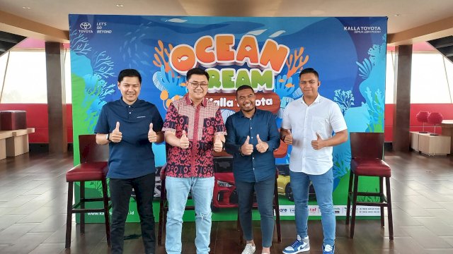 Konferensi pers pameran Kalla Toyota bertema Ocean Dream di TSM Makassar (Foto: Istimewa)