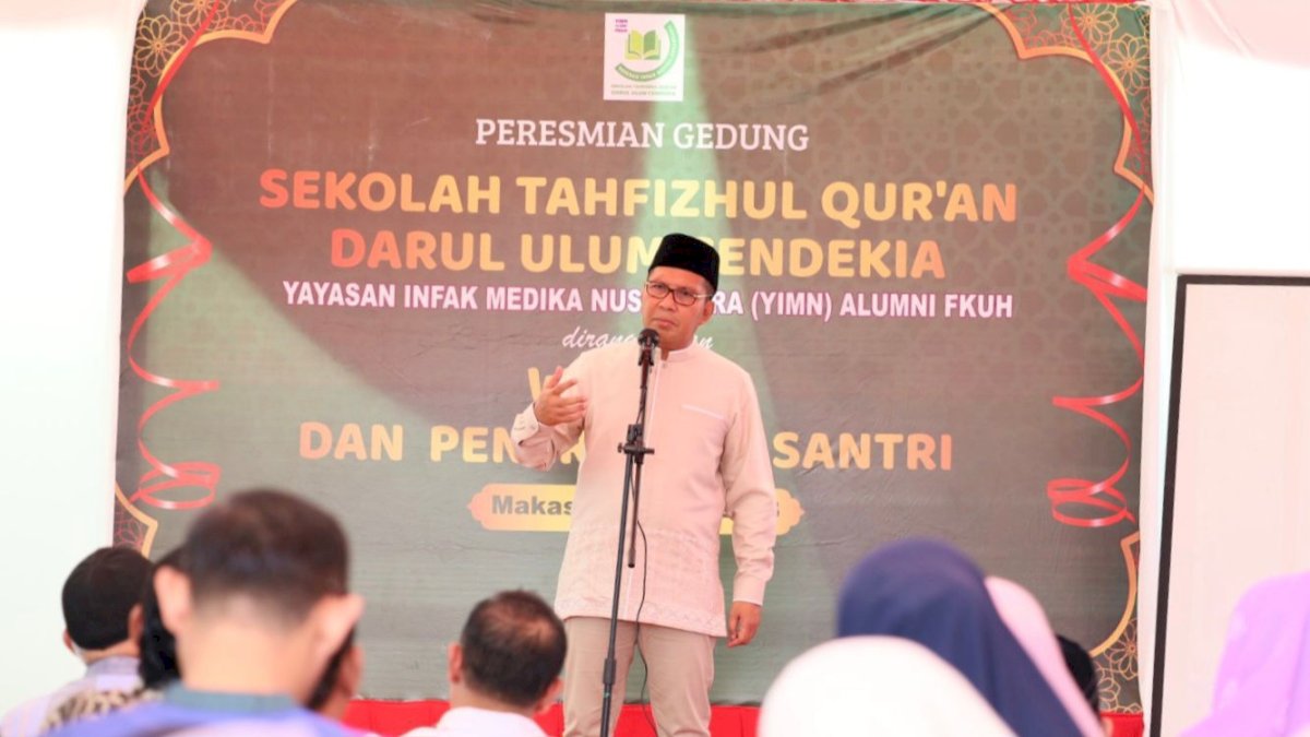 Danny Pomanto Resmikan Gedung Sekolah Tahfizhul Qur’an Darul Ulum Cendikia YIMN FKUH