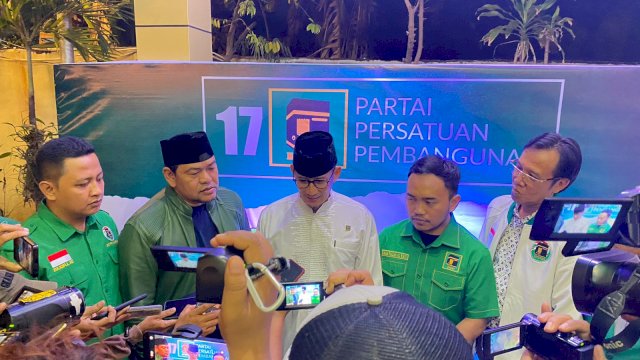 Sandiaga Uno bersama elit PPP Sulsel. Ist