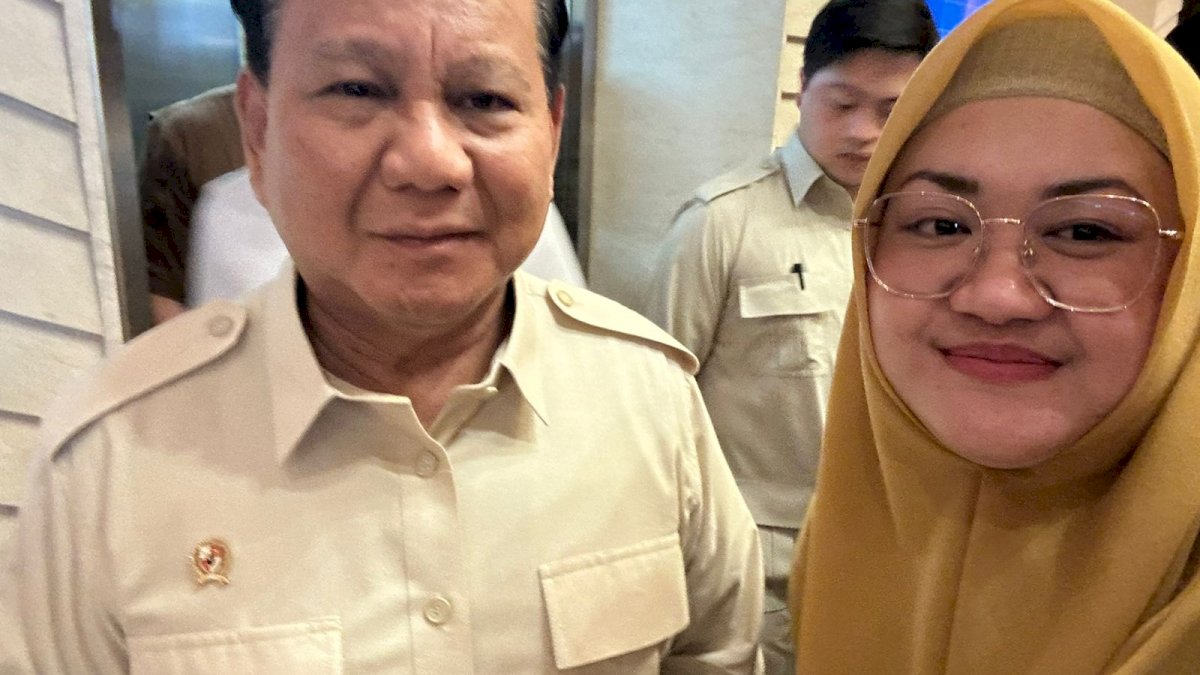 Ketua Gerindra Jeneponto Vonny Amelia Seharian Dampingi Prabowo Subianto