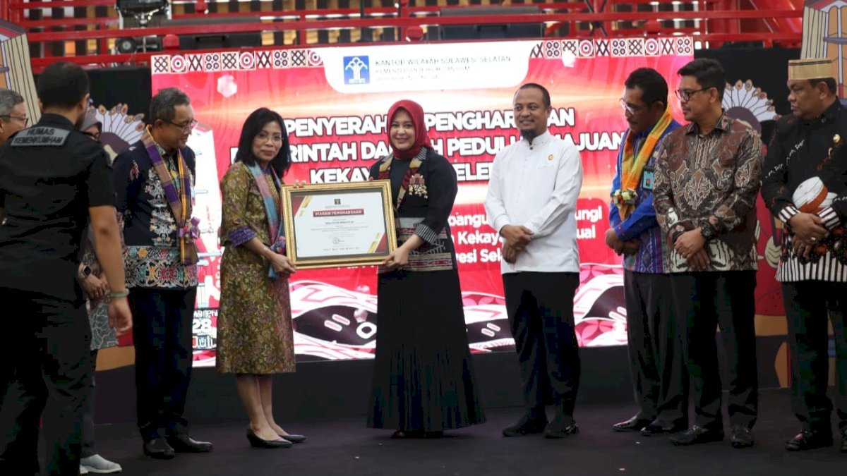 Aktif Bangun Kekayaan Intelektual, Makassar Raih Penghargaan dari Kemenkumham RI