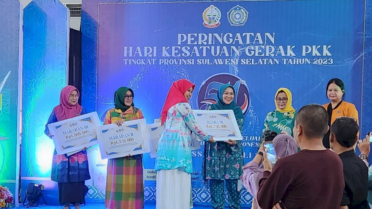 PKK Kabupaten Gowa Raih Penghargaan Terbaik ke-3 Kategori Rumah Gizi SMEP Tingkat Provinsi