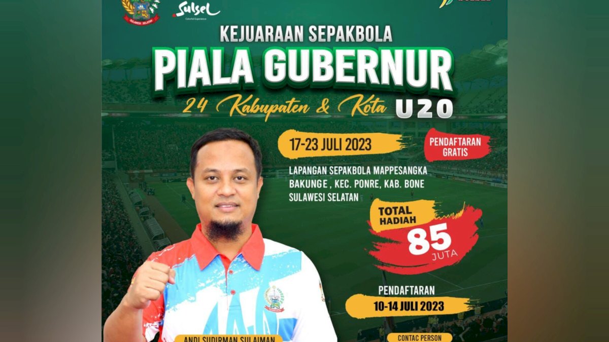 Total Hadiah Rp85 Juta, Dispora Sulsel Gelar Kejuaraan Sepak Bola Piala Gubernur U20