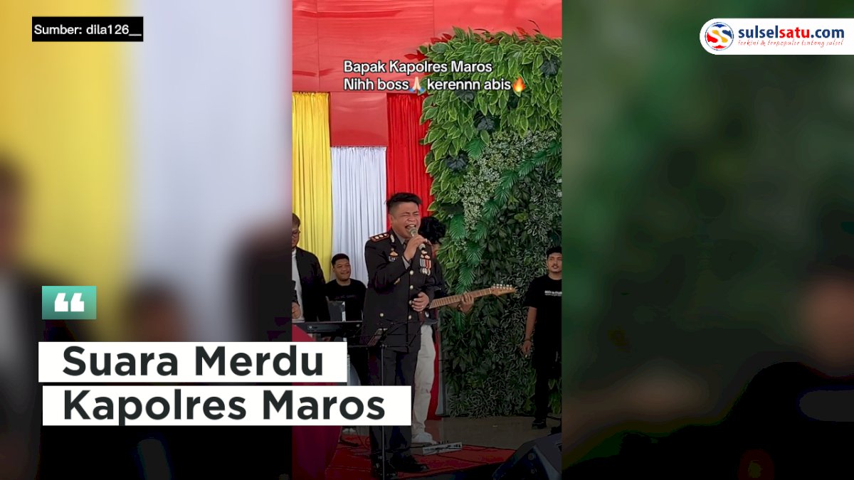 VIDEO: Suara Merdu Kapolres Maros Pukau Penonton saat Syukuran Hari Bhayangkara Ke-77