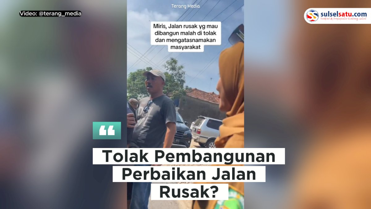 VIDEO: Viral, Pria Ini Tolak Pembangunan Perbaikan Jalan Rusak