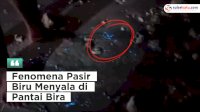 VIDEO: Fenomena Pasir Biru Menyala di Pantai Bira Bikin Pengunjung Terkagum