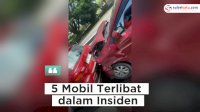 VIDEO: Tabrakan Beruntun di Tol Ir. Sutami Makassar, 5 Mobil Terlibat dalam Insiden