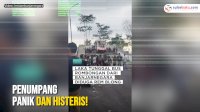 VIDEO: Detik-detik Bus Mengalami Rem Blong di Kretek Wonosobo, Penumpang Panik dan Histeris!