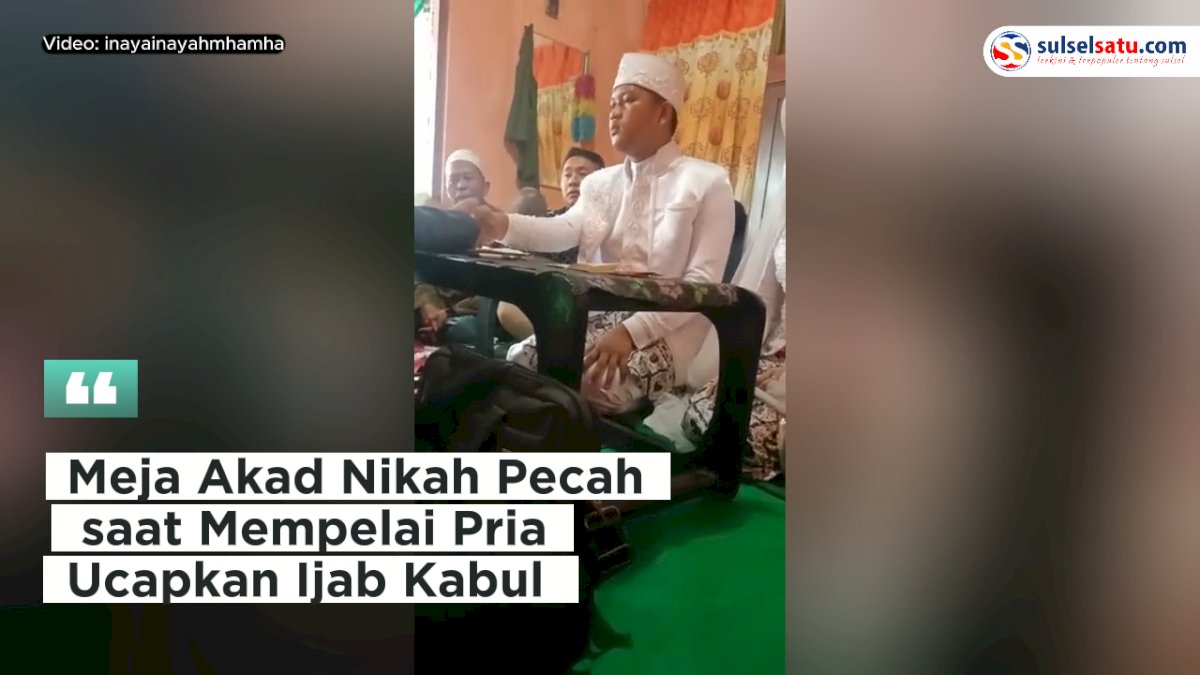 VIDEO: Momen Tak Terduga, Meja Akad Nikah Pecah saat Mempelai Pria Ucapkan Ijab Kabul