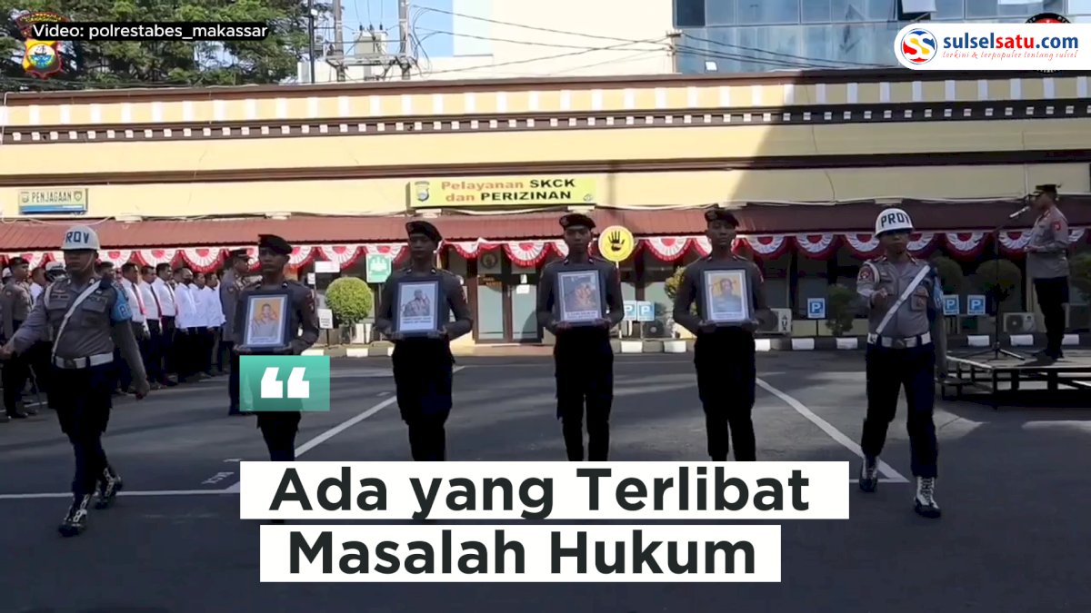 VIDEO: Empat Anggota Polisi Polrestabes Makassar Dipecat, Ada yang Terlibat Masalah Hukum