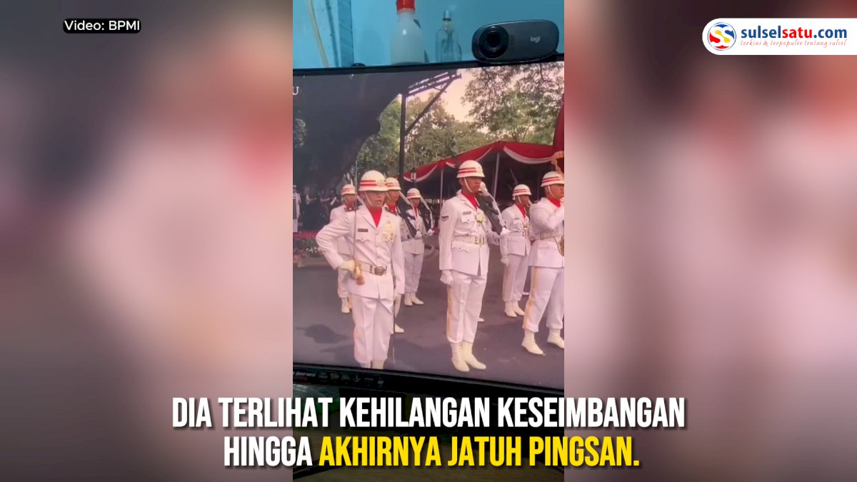 VIDEO: Komandan Pasukan Terekam Pingsan Saat Upacara Pelantikan Perwira di Istana Negara
