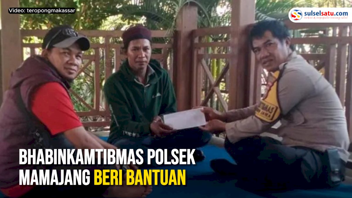 VIDEO: Tidak Punya Biaya untuk Pemakaman Anak, Bhabinkamtibmas Polsek Mamajang Beri Bantuan