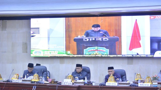 DPRD Lutim Terima Pendapat Akhir Bupati Luwu Timur mengenai Pelaksanaan APBD TA. 2022. Ist