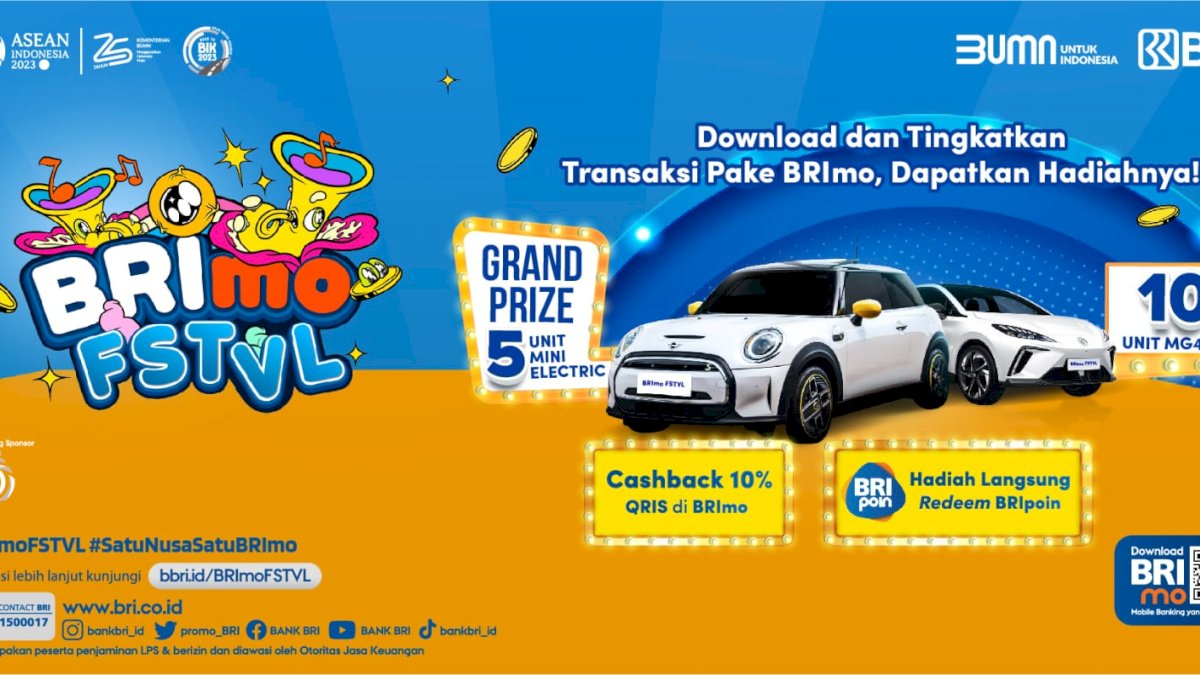 BRImo FSTVL 2023: Ini Mekanisme Tukar BRIpoin Jadi Voucher Promo Hingga Mobil Listrik Keren