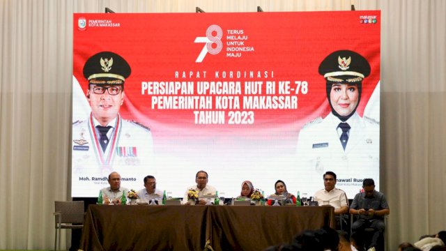 Rakor peringatan HUT RI ke-78 tahun kota Makassar (Foto: Istimewa)