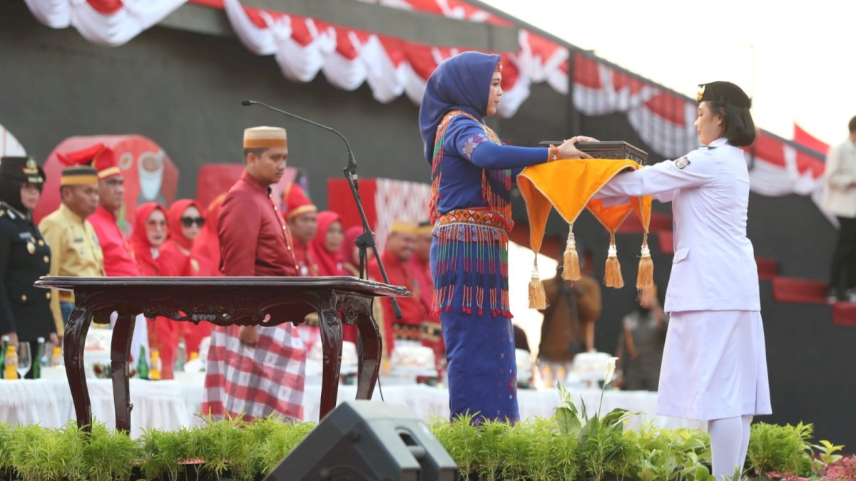 Wawali Kota Makassar Fatmawati Rusdi Apresiasi Paskibra di HUT Kemerdekaan RI ke – 78