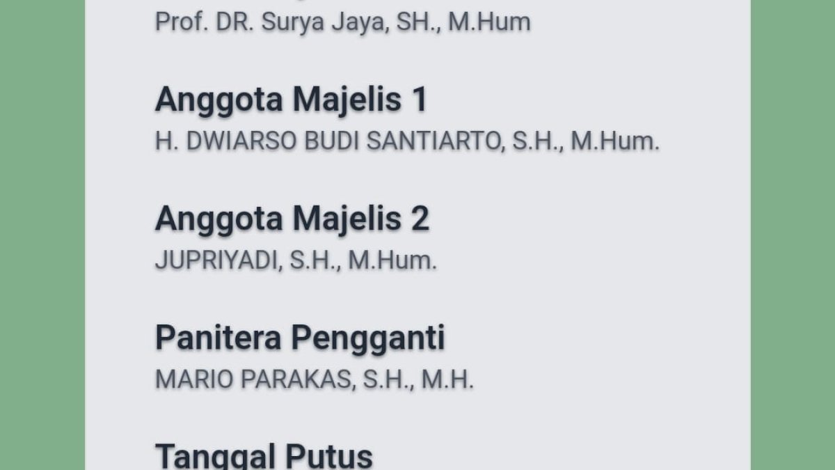 Kasus Penggunaan Surat Palsu, MA Kuatkan Hukuman Ernawati Yohanis