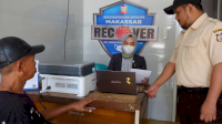 Foto: Bapenda Makassar Manfaatkan Kontainer Recover Sebagai Pusat Kegiatan Pelayanan