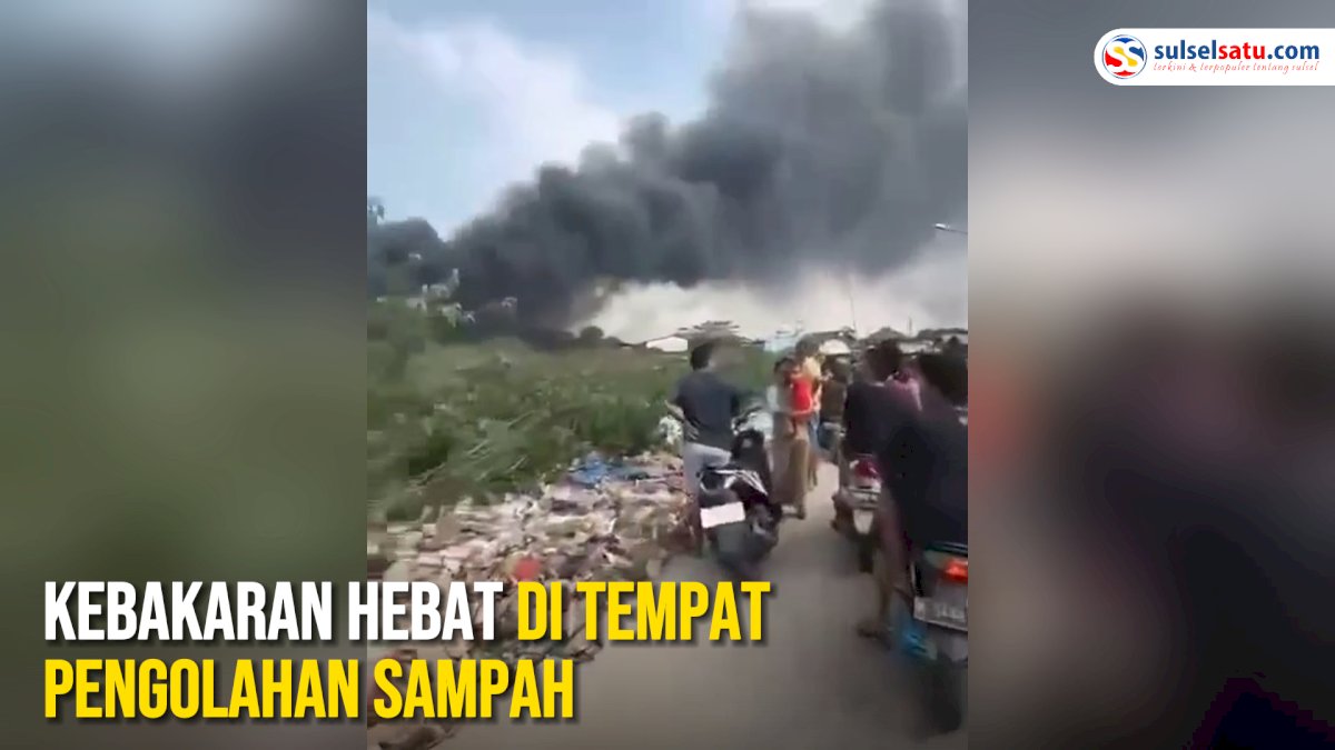 VIDEO: Kebakaran Hebat di Tempat Pengolahan Sampah Terpadu di Bekasi