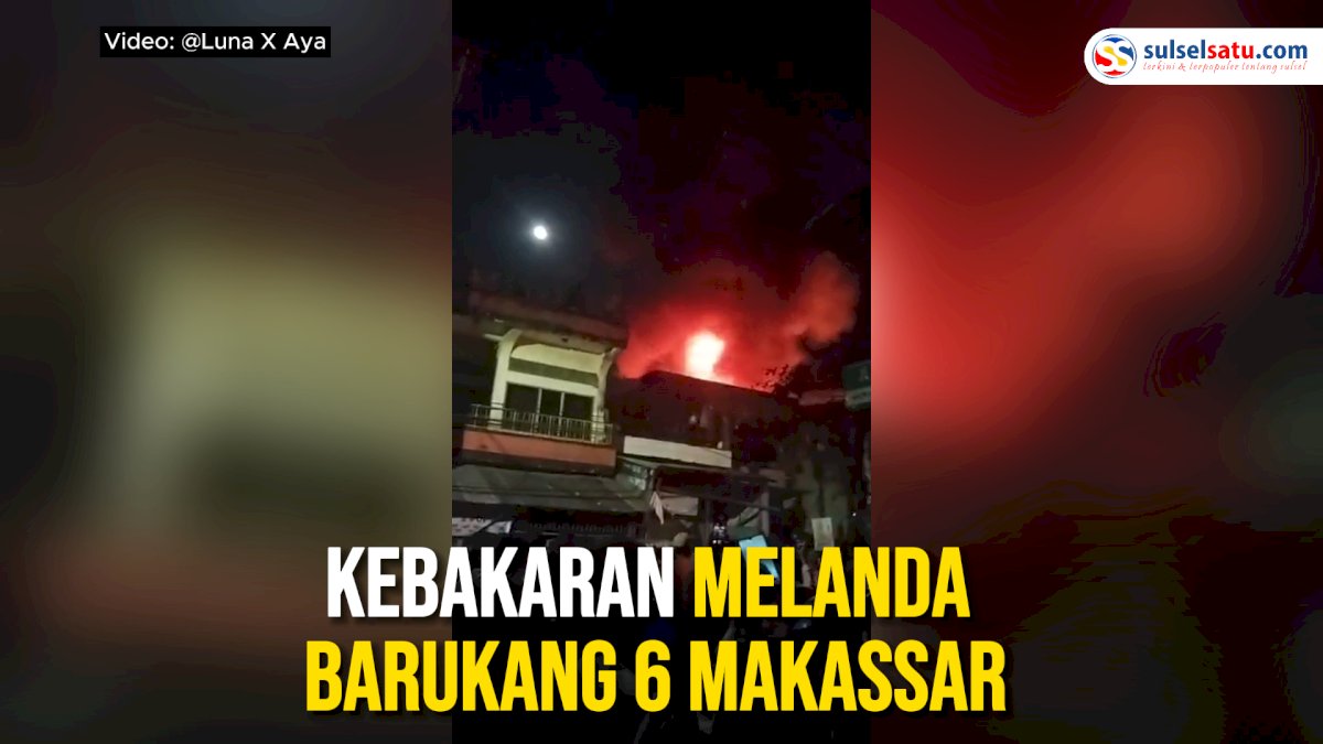 VIDEO: Kebakaran Melanda Barukang 6 Makassar