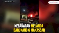 VIDEO: Kebakaran Melanda Barukang 6 Makassar