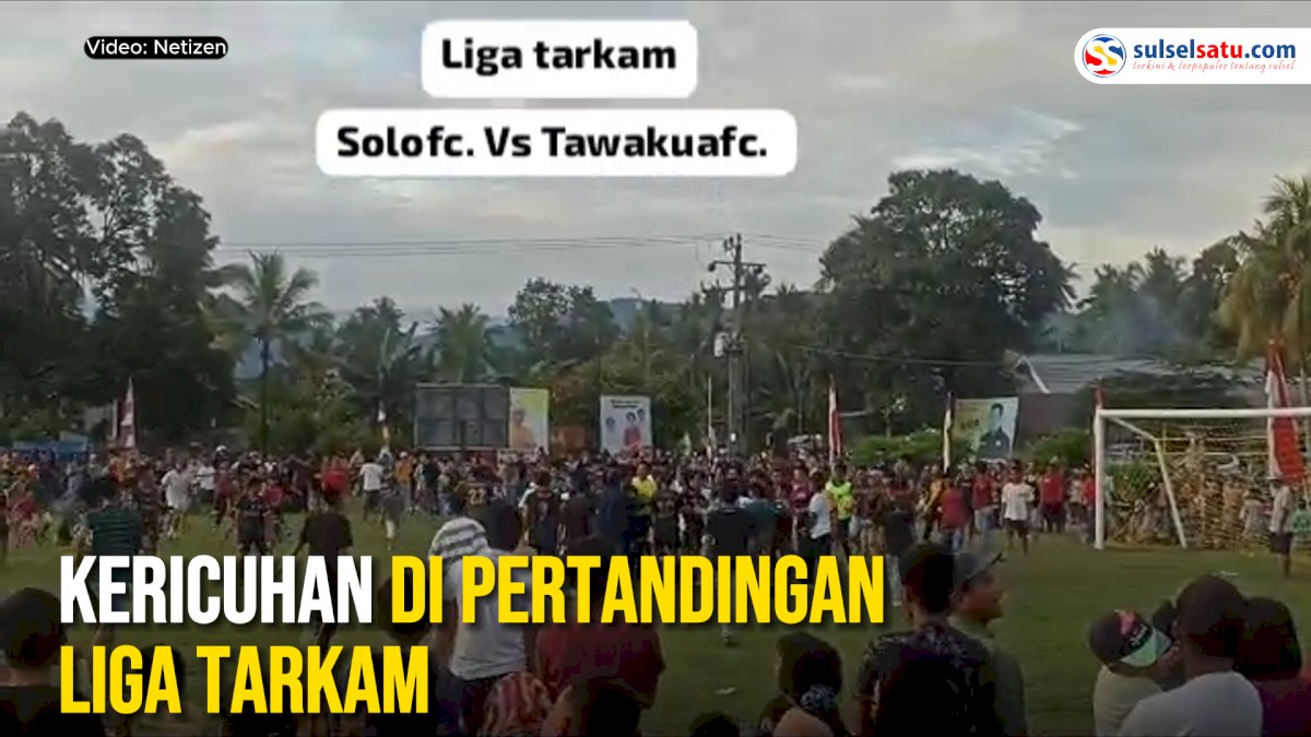 VIDEO: Kericuhan di Pertandingan Liga Tarkam di Luwu Timur