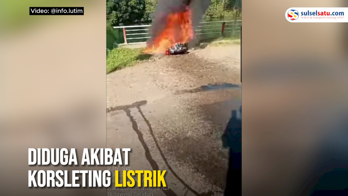 VIDEO: Motor Terbakar di SPBU Malili, Diduga Akibat Korsleting Listrik