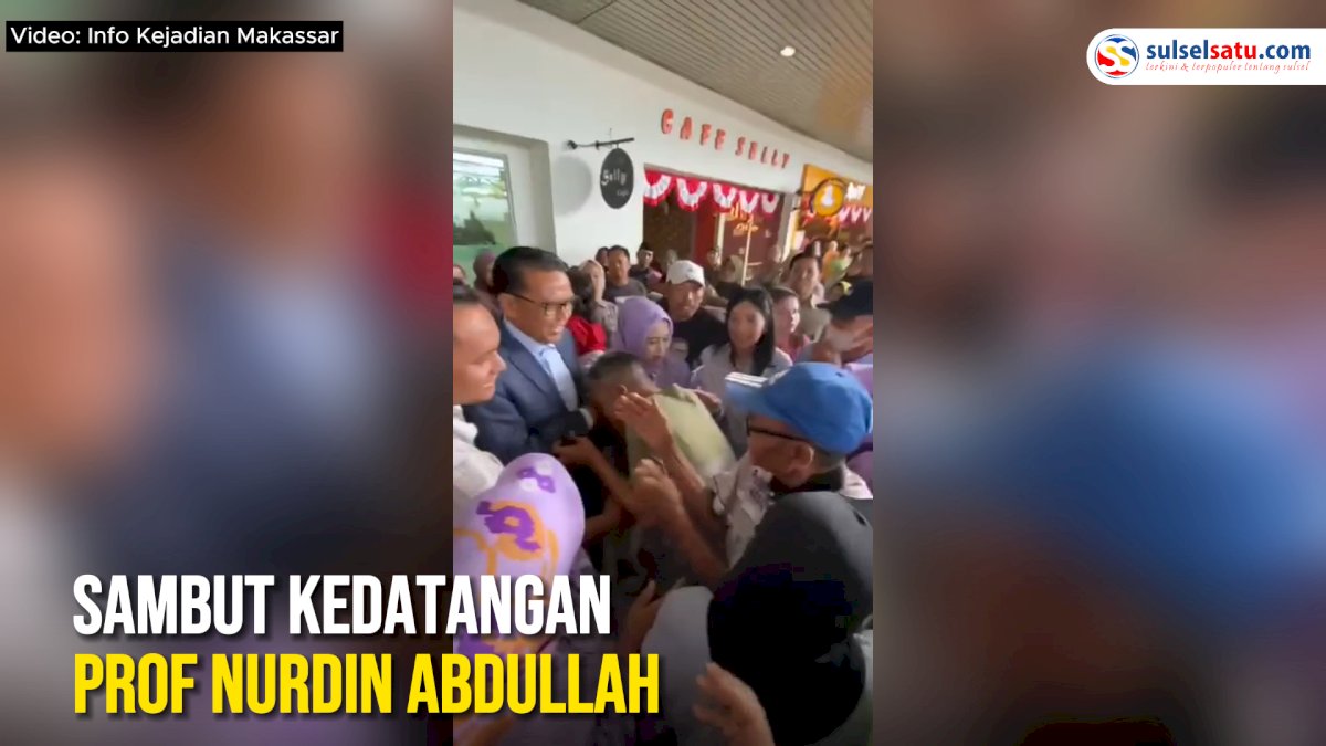 VIDEO: Ribuan Warga Sulsel Sambut Kedatangan Prof Nurdin Abdullah