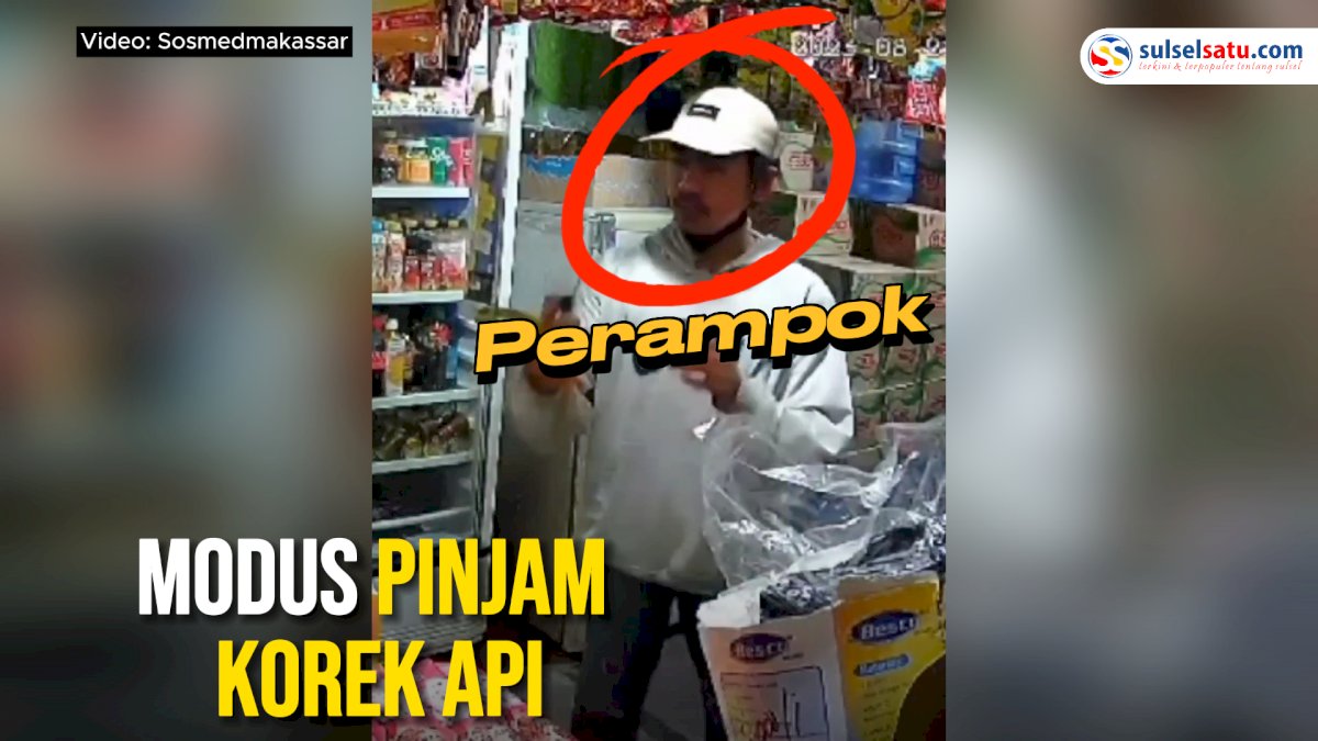 VIDEO: Modus Pinjam Korek Api, Dua Perampok di Makassar Gasak Uang Rp10 Juta