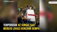 VIDEO: Mobil Tim Medis Dinkes Sigi Terperosok ke Sungai saat Menuju Lokasi Bencana Gempa